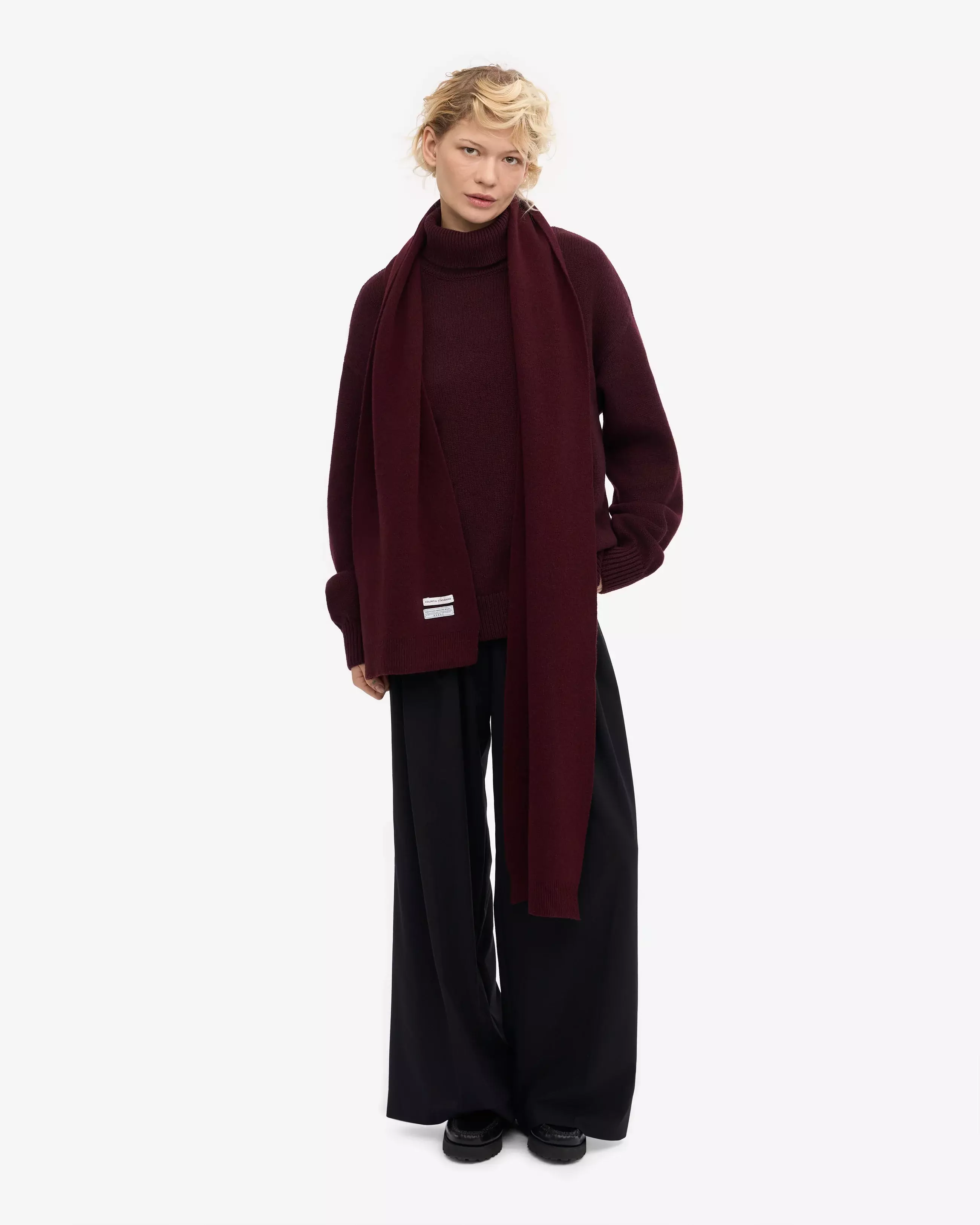 Colorful Standard Merino Wool Scarf Schal Unisex Oxblood Red